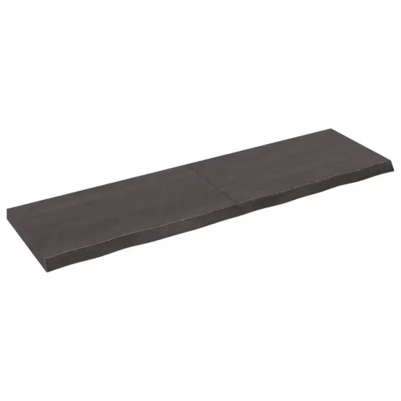 Półka, ciemnoszara, 180x50x6 cm, wykończone lite drewno dębowe Lumarko! - Hurtownia wielobranżowa Lumarko Oferta czasowa